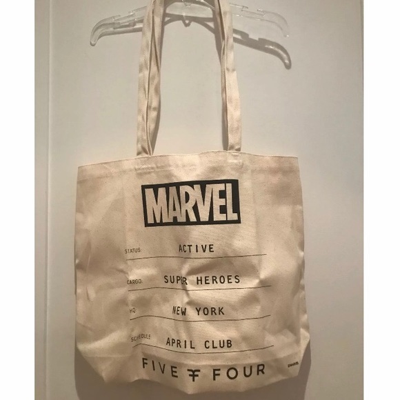 New Marvel Avengers canvas ivory tote bag